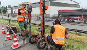 Réalisation du réseau de chaleur de la Calorie : des études géotechniques menées sur la digue de la Kinzig